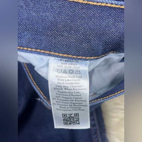 Everlane Uniform the slim jean dark wash sz 29X28 - Picture 3 of 7